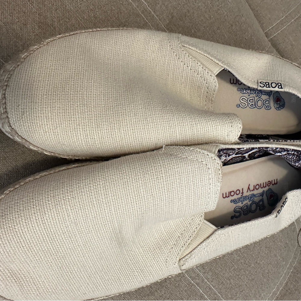 Skechers BOBS Off-White Slip-On Shoes